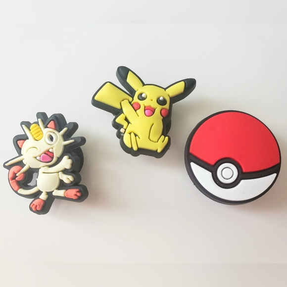 5 x Croc Charms / Jibbitz, Pokemon Style - Picture 2 of 3
